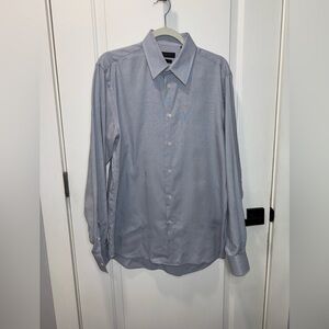 Calvin Klein Collection Italy Blue Dress Shirt Medium Fit Cotton